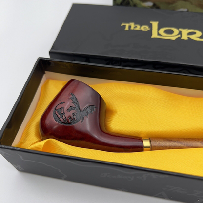 Lord Of The Rings Sherlock Smaug Smoking Pipe 11.5" Churchwarden Gandalf Hobbit