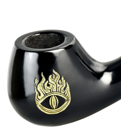 The Lord of the Rings x Shire Pipes Sauron Pipe Hobbit LOTR - Black - Wood Base