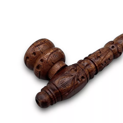 detailed design of wood carved pipe