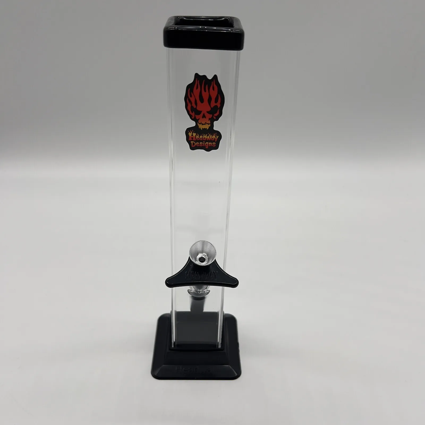 Acrylic Plastic Square Water Pipe Bong Hookah With Pull Slide - Headway Designs - Clear