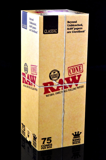 Raw Classic King Size Rolling Paper Cones - 75 Count