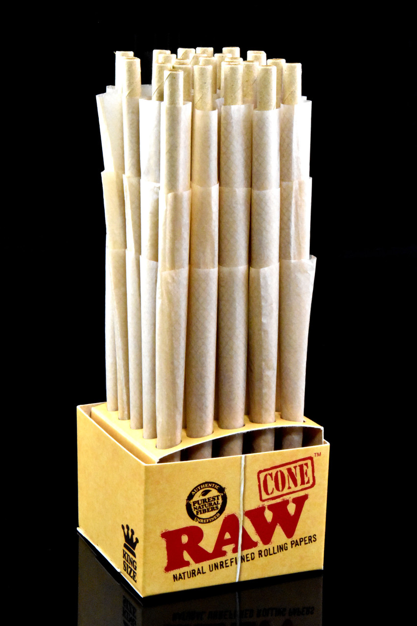 Raw Classic King Size Rolling Paper Cones - 75 Count