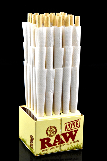 Raw Organic King Size Rolling Paper Cones - 75 Count