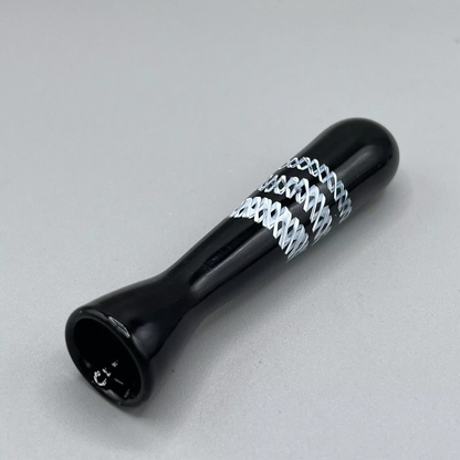 Glass One Hitter Portable Travel Smoking Pipe - Black