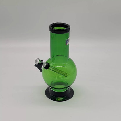 Acrylic Plastic Bong Water Pipe Bubbler - 2" Diameter - 8" Tall - Green