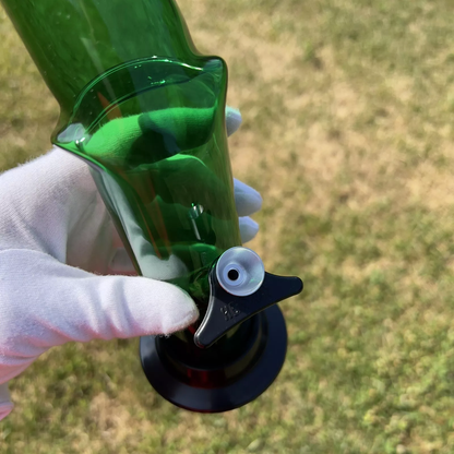 Acrylic Bong Plastic Water Pipe 10" Hookah Herb Bubbler Bent Neck - Green