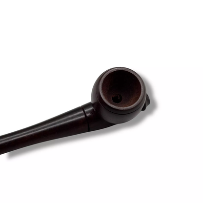 4" Smooth Rosewood Carved Tobacco Pipe