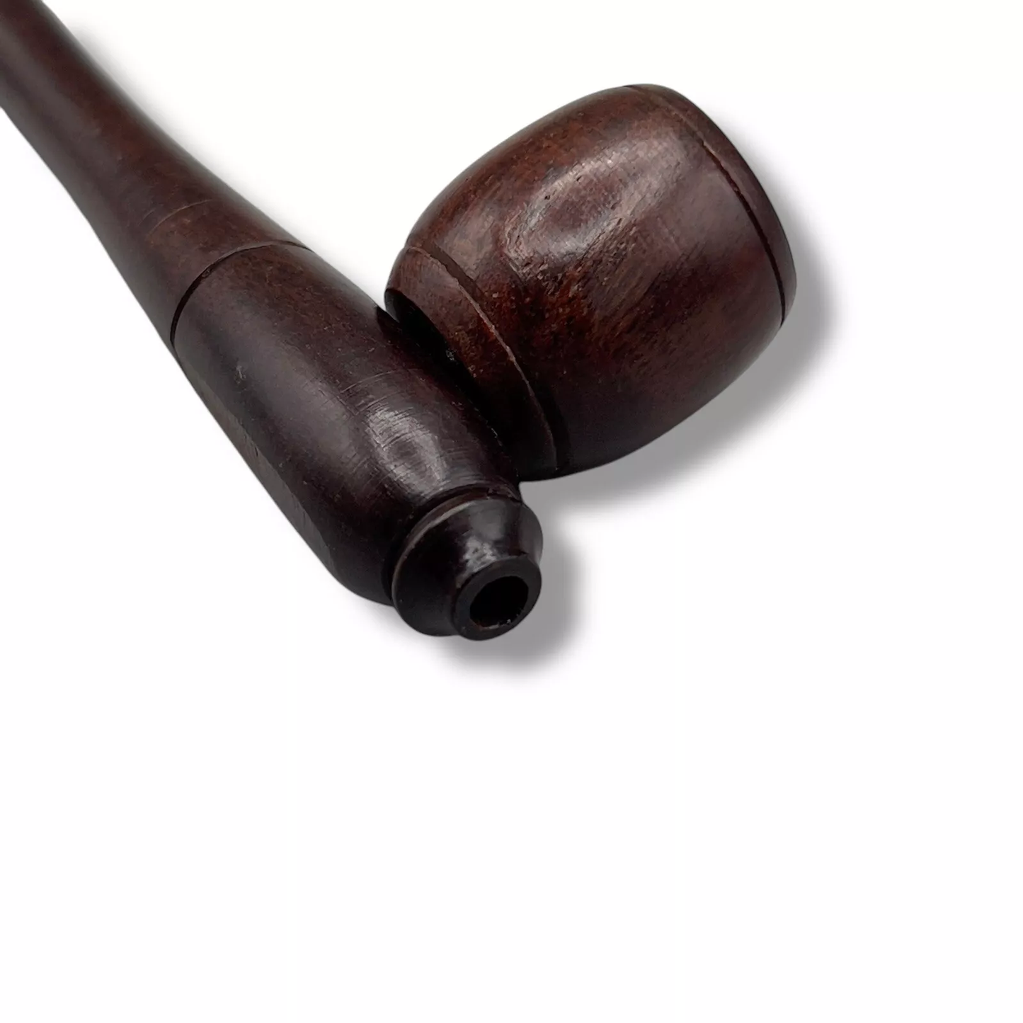 4" Smooth Rosewood Carved Tobacco Pipe