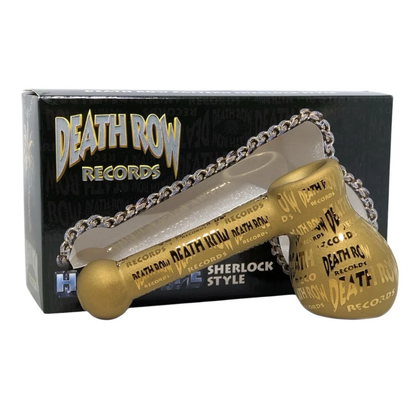 Death Row 6" Full Metallic Etched Hammer Hand Pipe – Premium Glass Smoking Pipe