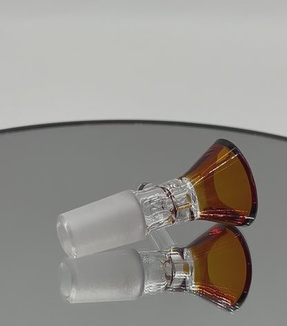 14mm Bong Slide Water Pipe Replacement Bowl Piece - Amber